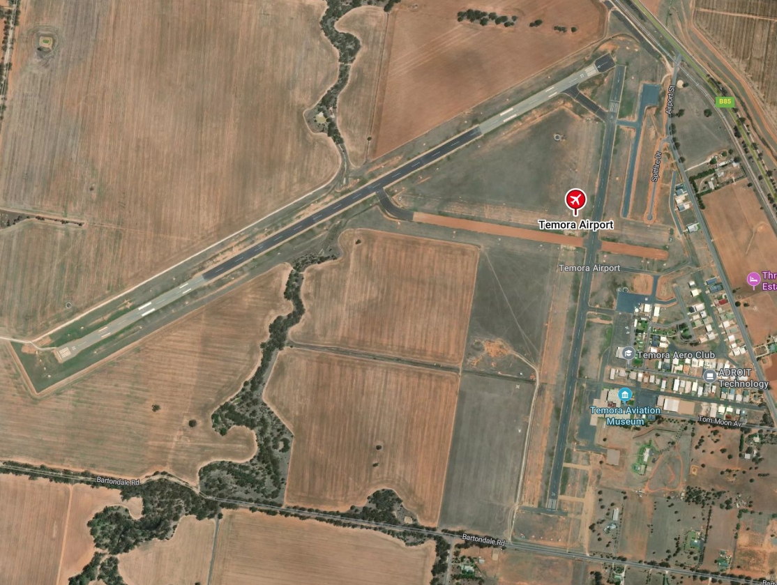 Aerial photo of Temora aerodrome