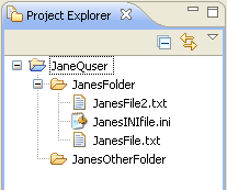 Project Explorer view