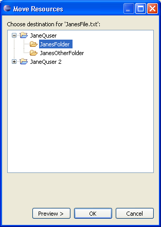 Folder dialog