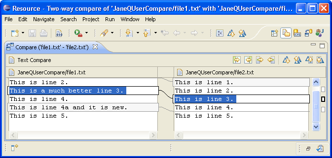 Compare editor