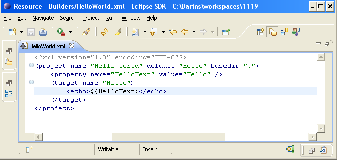 HelloWorld.xml file content